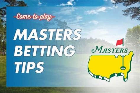 Masters betting tips